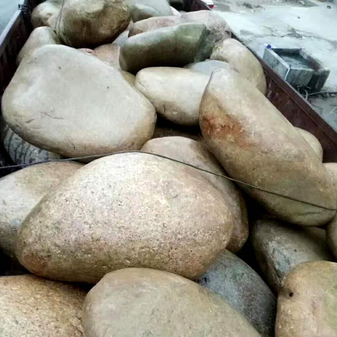 园林景观石 鹅卵石点缀 水景驳岸鹅卵石 刻字河石批发