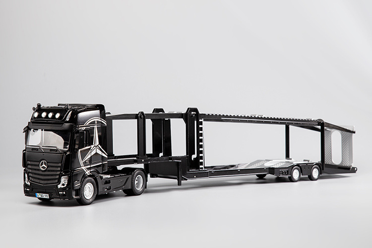 升辉1/32奔驰拖车合金大号轿运车汽车运输车玩具车大型玩具车873