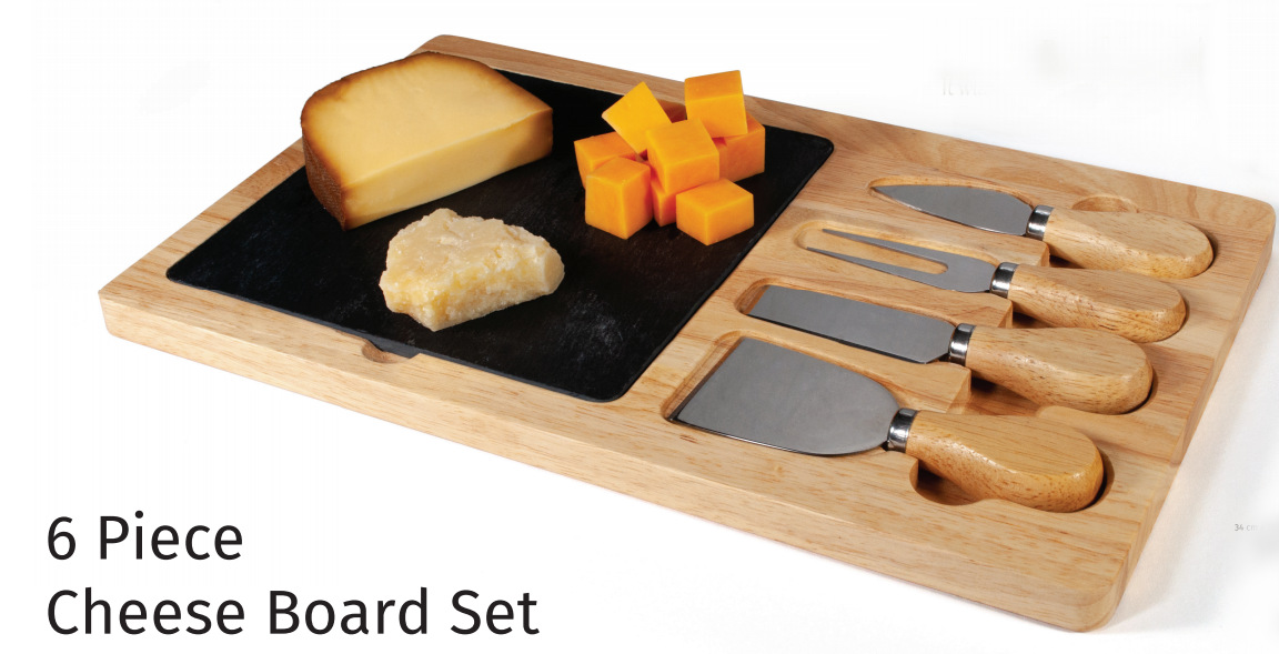 外贸工厂slate cheese board相思木奶酪刀方形黑色板岩芝士板套装