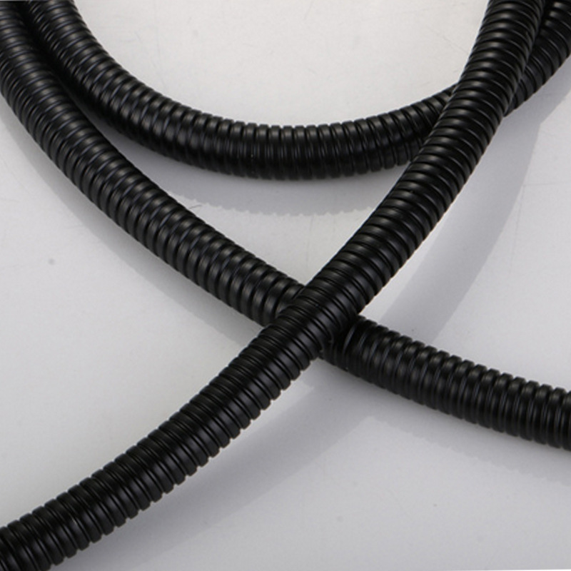 黑色不锈钢淋浴软管花洒卫浴软管防爆金属淋浴软管热水器加密软管