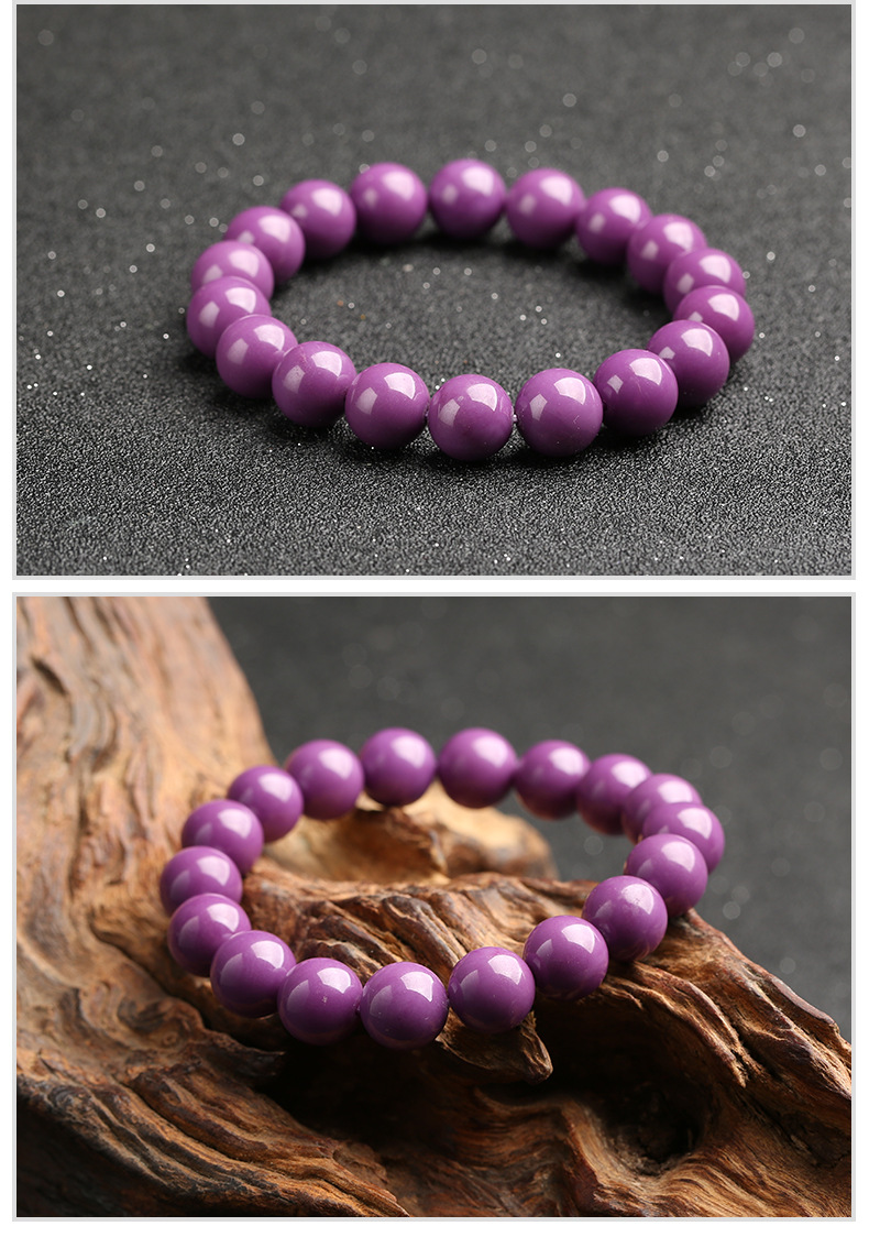 诚石 天然紫云母手链多圈女款紫丁香云母石手链源头厂家一件代发