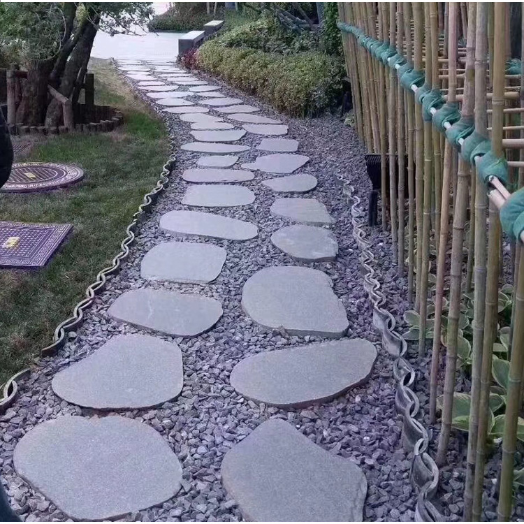 石狮批发景观汀步石花园踏步石园林嵌草石溪卵石汀步卵石切片石