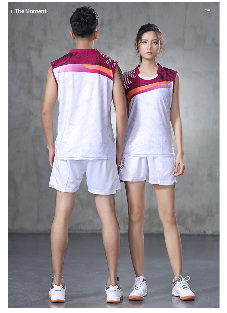 2020新款网球服套装男女羽毛球训练比赛服夏季速干无袖排球运动服