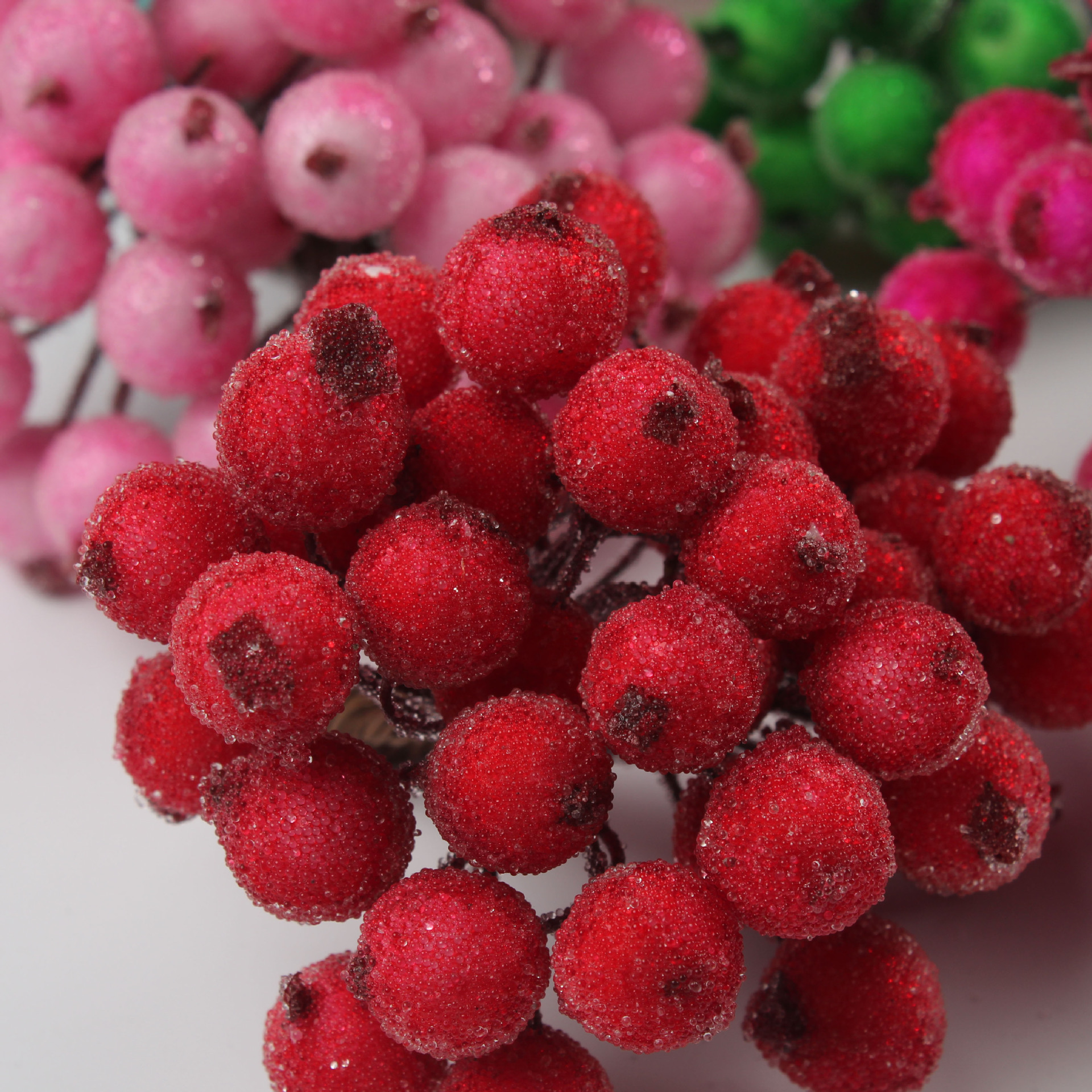 仿真泡沫浆果diy石榴果材料花环森女手浆果 插花浆果枝光果速卖通