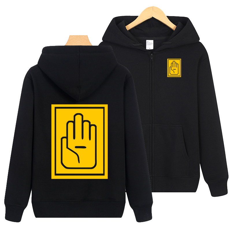 动漫 周边 jojo的奇妙冒险 外贸卫衣男士连帽衫跨境 抓绒拉链外套