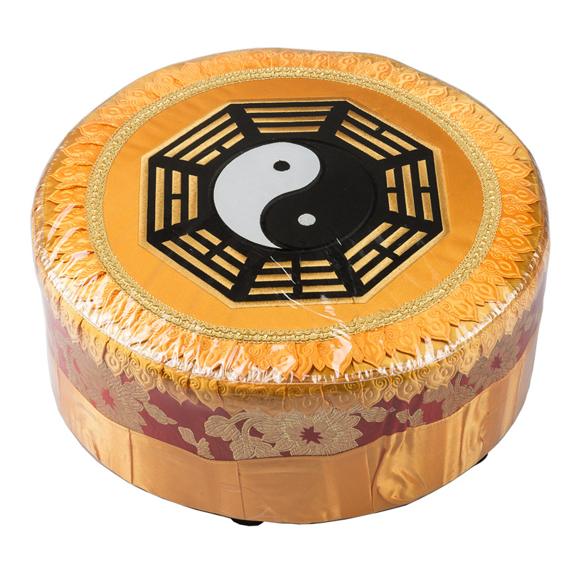 道教用品黄色财神桌佛桌布桌围布神台八卦道法自然仙堂布帘裙1米