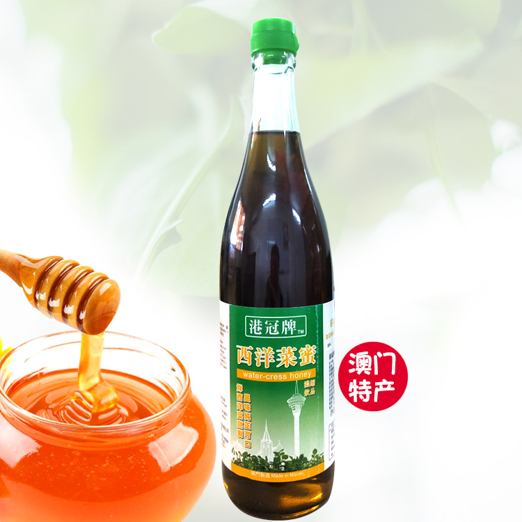 澳门进口港冠牌西洋菜蜜640ml 港式茶餐厅用西洋菜味浓缩饮品饮料