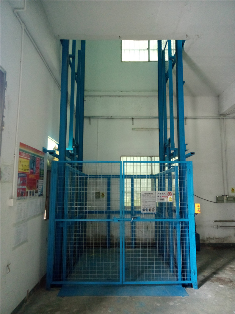 仓库厂房升降机平台 导轨式液压升降货梯 电动液压货梯