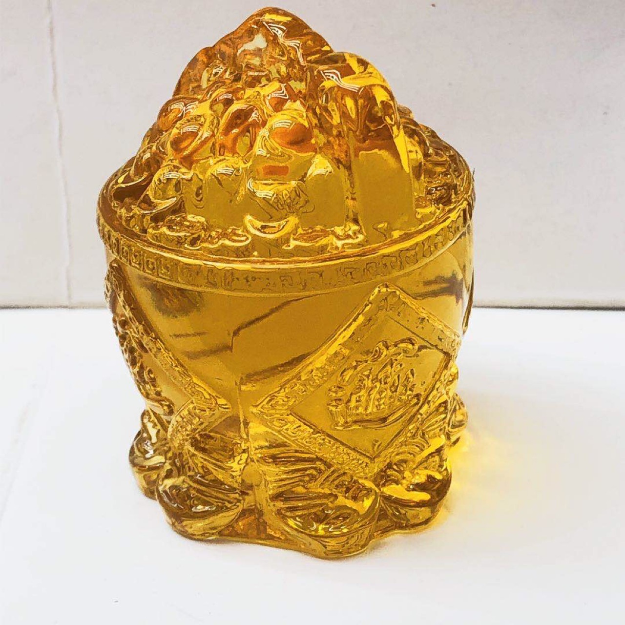 厚秀新品黄水晶琉璃人生第一桶金水晶工艺摆件家居摆件