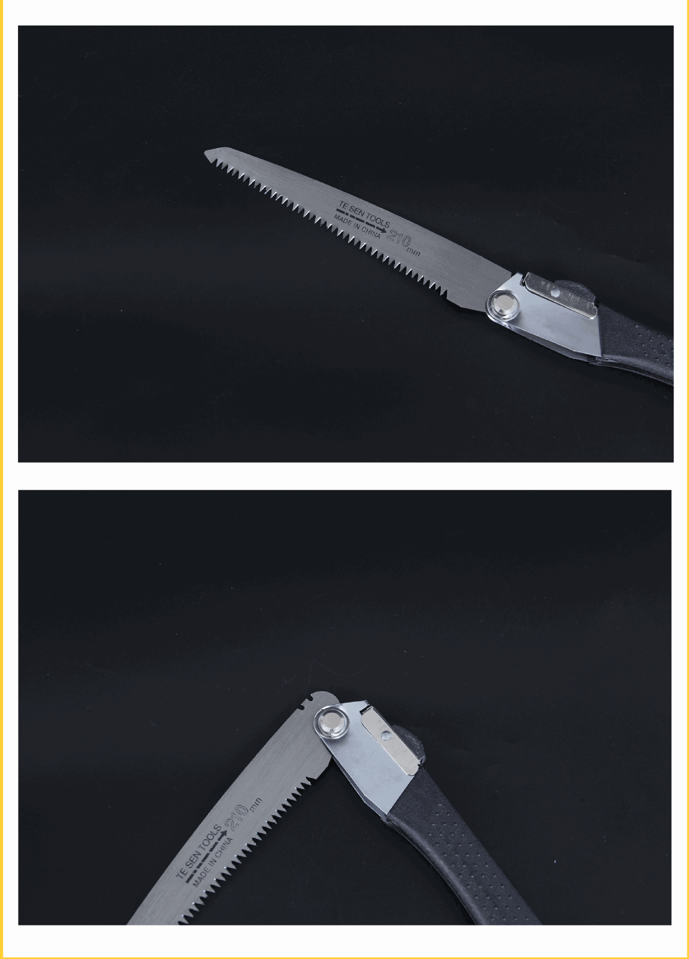 特森 黑柄折叠锯 折叠手工锯 户外折叠园艺工具园林高空修枝手锯