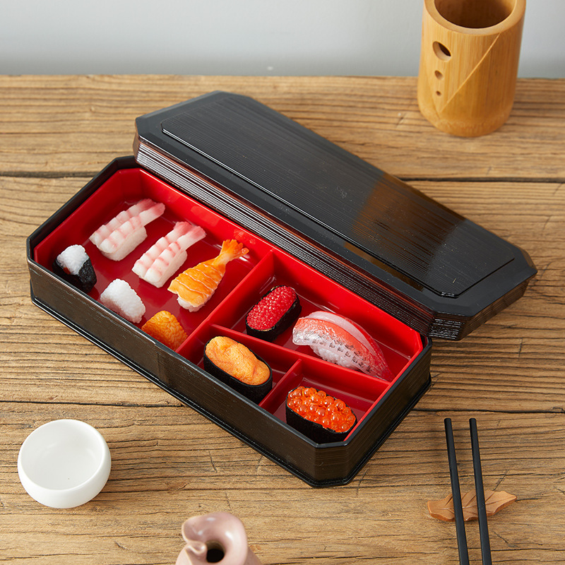 供应方形骨灰级日式防滑便当盒日本料理寿司盒寿司盘快餐饭盒