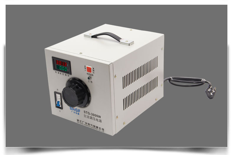 广伐调压器220v单相可调变压器3000w交流电源电压调节器0-300v铜