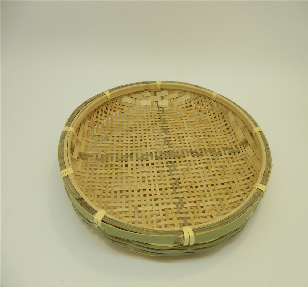 手工竹编有孔米筛 竹匾 竹筛 竹簸箕 晒干货筛糕点面面食竹篮竹制
