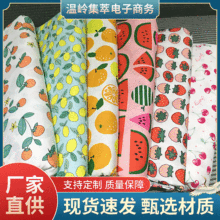 跨境新品棉布料水果系列拼布布组全 棉斜纹面料DIY手工棉布料