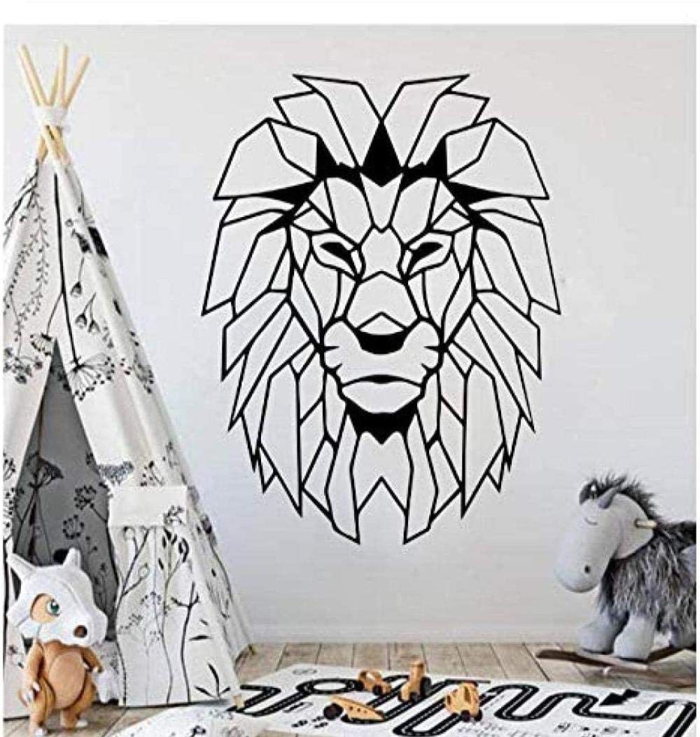 几何抽象狮子头像精雕墙贴艺术家居墙贴画