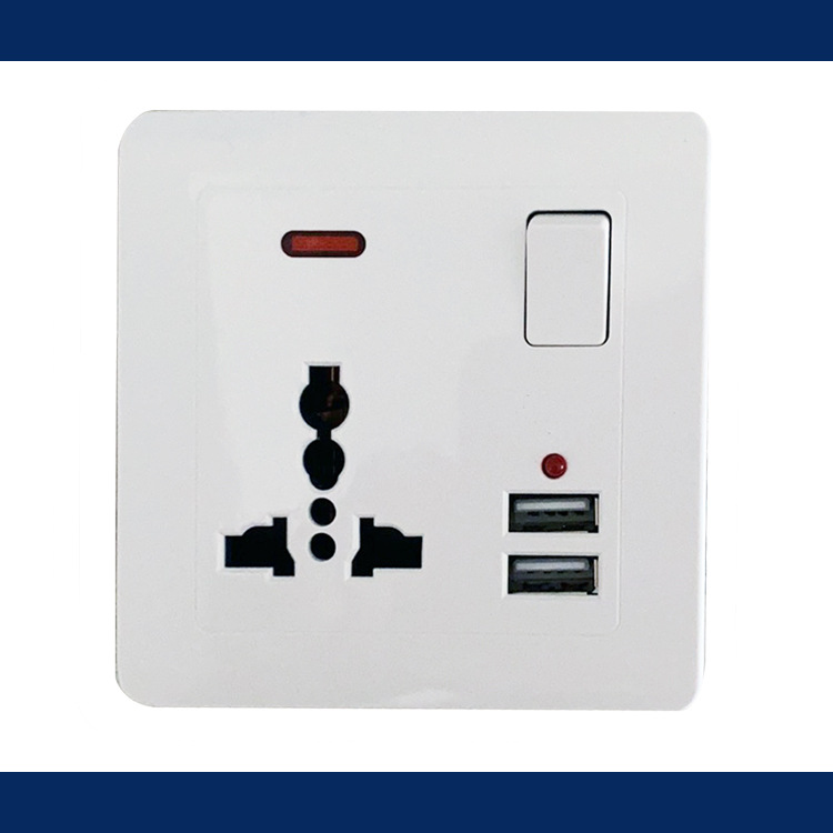 三孔带开关国际通用孔双usb墙壁插座澳式英式多功能万能孔插电板