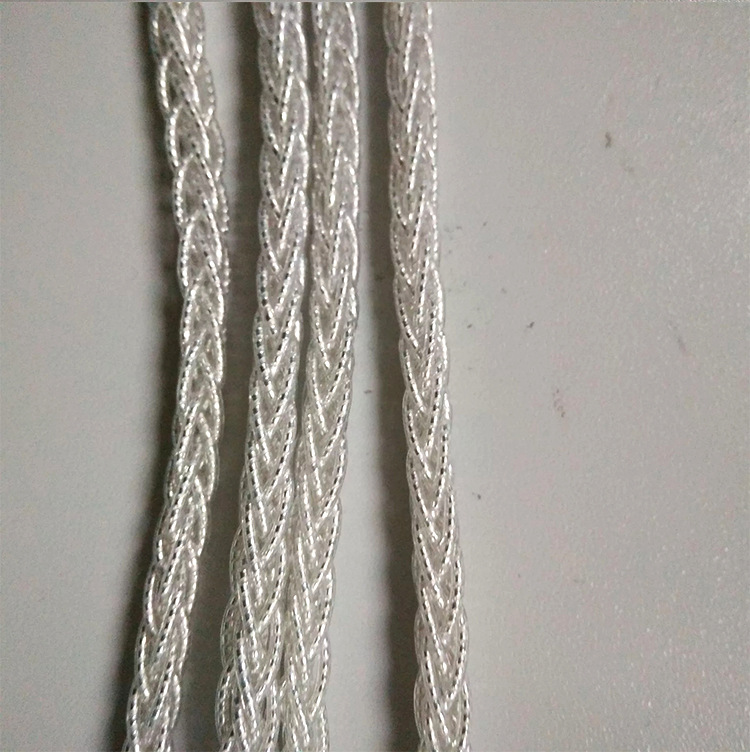 厂家生产银箔屏蔽耳机线 6芯hifi单晶铜镀银耳机维修diy升级线材