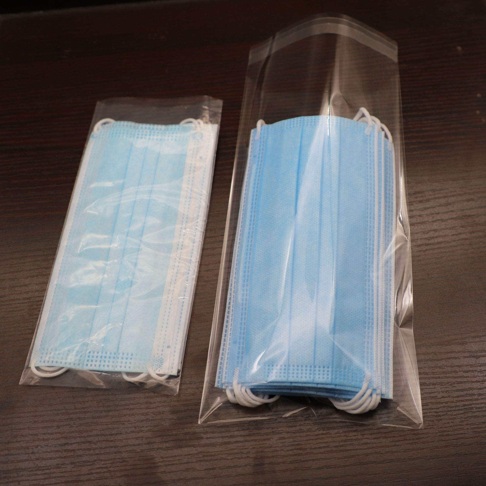 深圳工厂现货透明一次性口罩袋50装20装10装 定制kn95英文袋