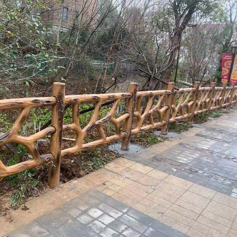 山东水泥仿藤护栏 款式可定制新农村街道建设户外仿藤护栏