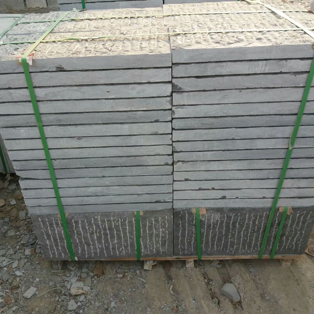 青石青白石铺地石机切荔枝仿古一寸三斩手工打凿面庭院古建铺装