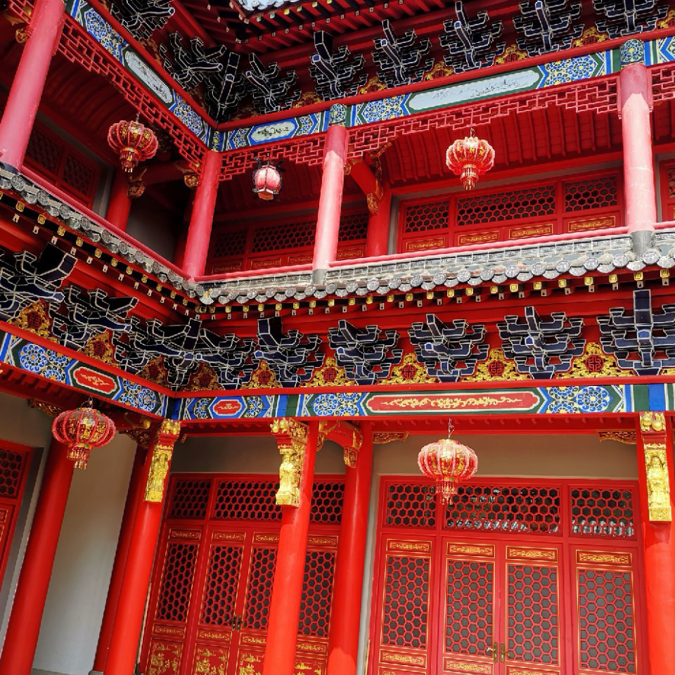 东阳木雕仿古门窗 寺庙长廊古建园林仿古装饰中式复古装修定制