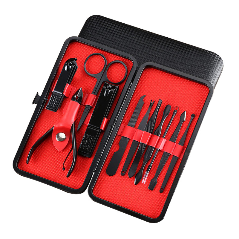 Stainless Steel Black Nail Scissor Set Nail Clippers 18-Piece Set Custom Nail Clippers Manicure Manicure Implement Manicure Set