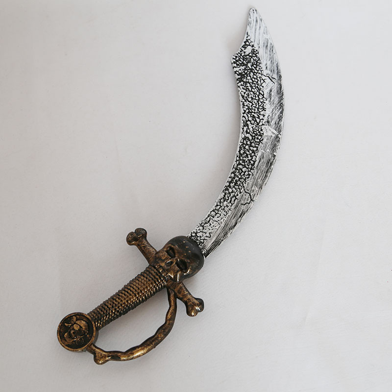 现货 跨境亚马逊货源 万圣节道具 舞会道具 仿真兵器 海盗刀 弯刀