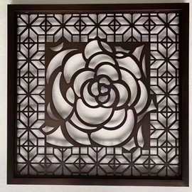 建筑不锈钢屏风艺术造型雕刻镂空装饰电镀抗指纹色油金属制品订制