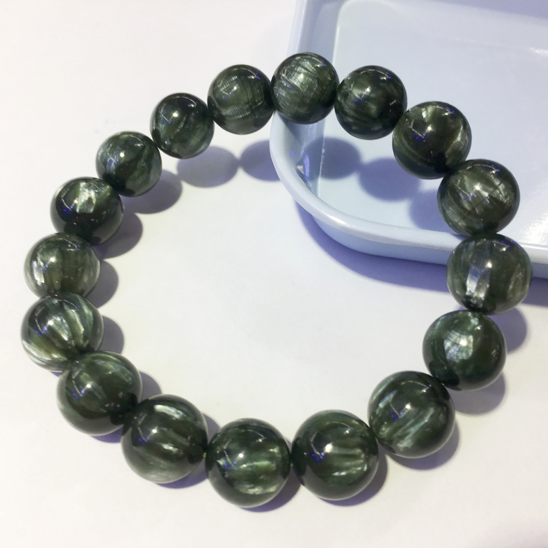 厂家直销 天然西伯利亚紫龙晶手串散珠半成品 7a级单圈绿龙晶手链