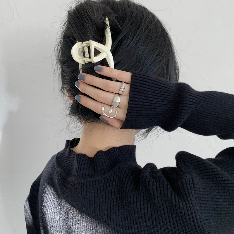 多款叠戴925纯银戒指女ins潮小众设计时尚个性简约学生开口食指戒