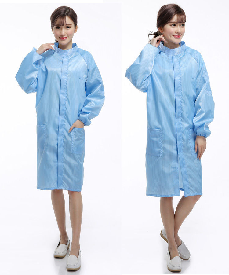 防静电大褂拉链款男女白色工作服 服无尘衣防护服长短袖