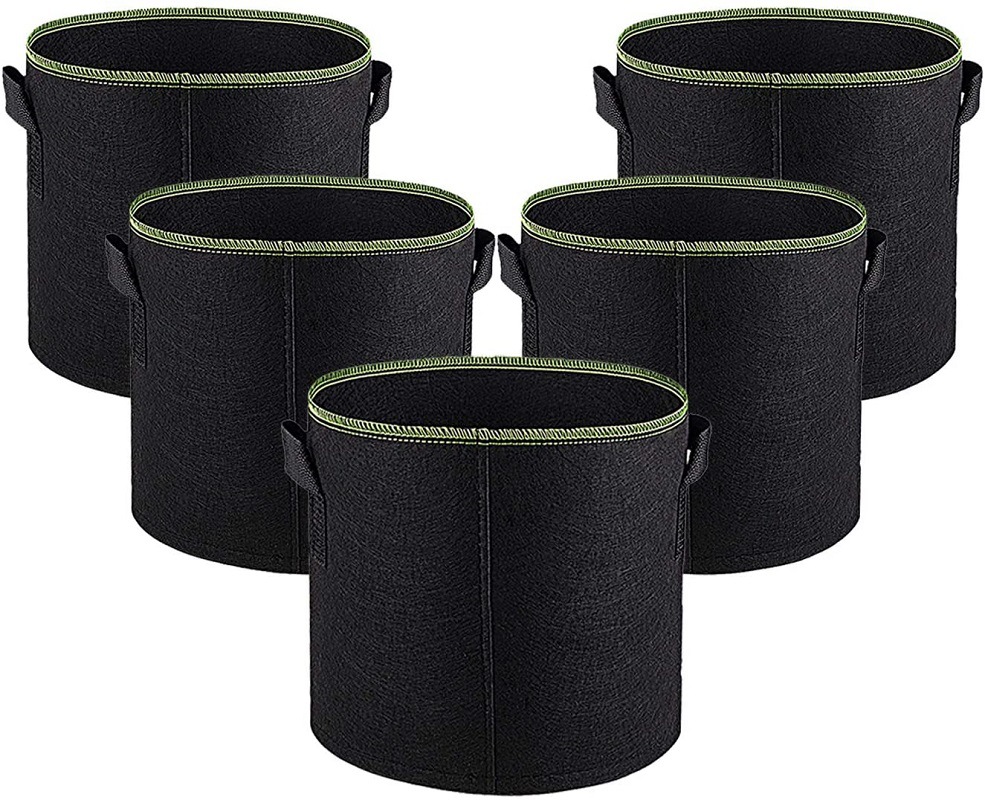 跨境美植袋无纺布种植袋加厚黑色植树袋grow bag营养钵育苗袋花盆