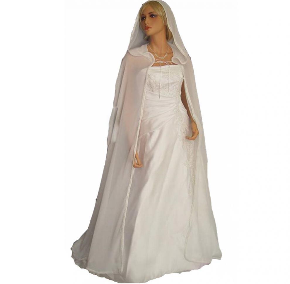 雪纺半透明披风带帽披肩脚踝长度斗篷汉服服装垂感超好多色可选