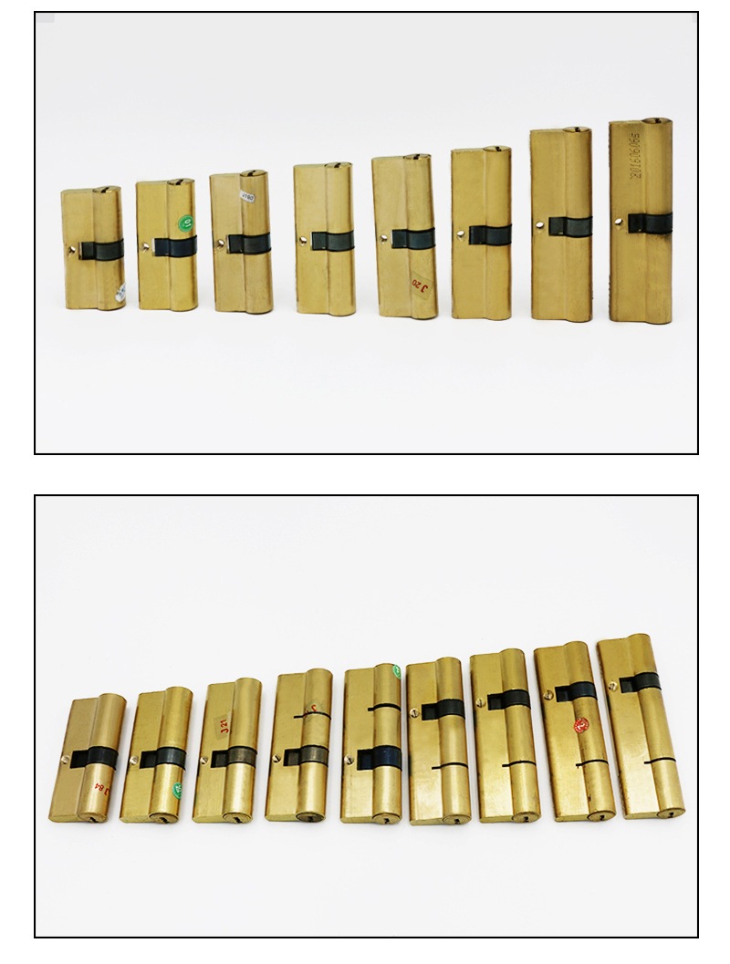 厂家批发防盗门锁芯 全铜家用ab级锁心 纯铜芯铜钥匙进户门锁通用