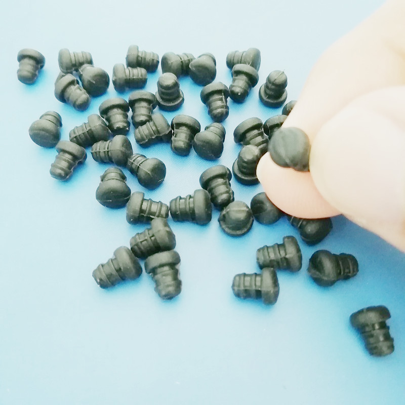 【现货包邮】黑色螺牙赛硅胶塞带螺纹 螺丝孔硅胶塞 钣金堵头