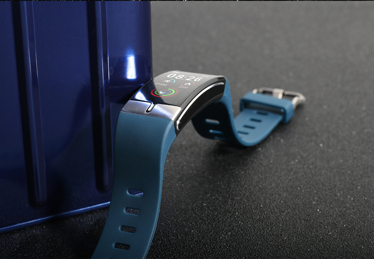 新款e66智能手环测体温心电图手环血压血氧心率计步监测防水额温