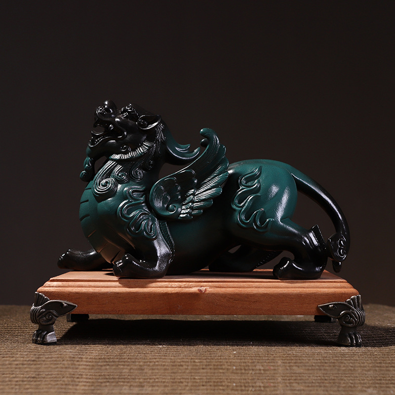 何仙姑图片大全 送子奶奶神像招财镇宅摆件陶瓷貔貅摆件一对风水招财