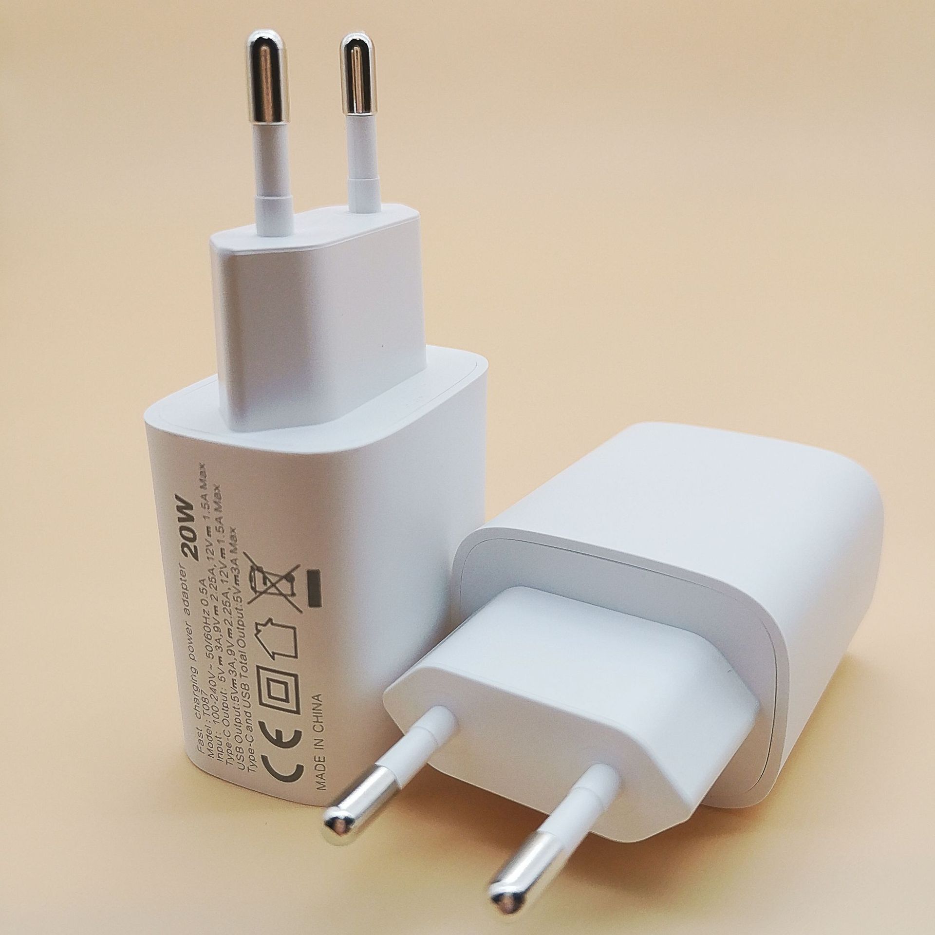 20wpd欧规充电器适用苹果华为小米手机快充电器头 厂家批发同兴瑞