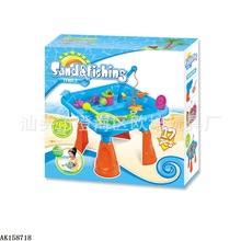 儿童夏天戏水池沙滩桌套装钓鱼玩具桌戏水桌玩水玩沙台玩具跨境新