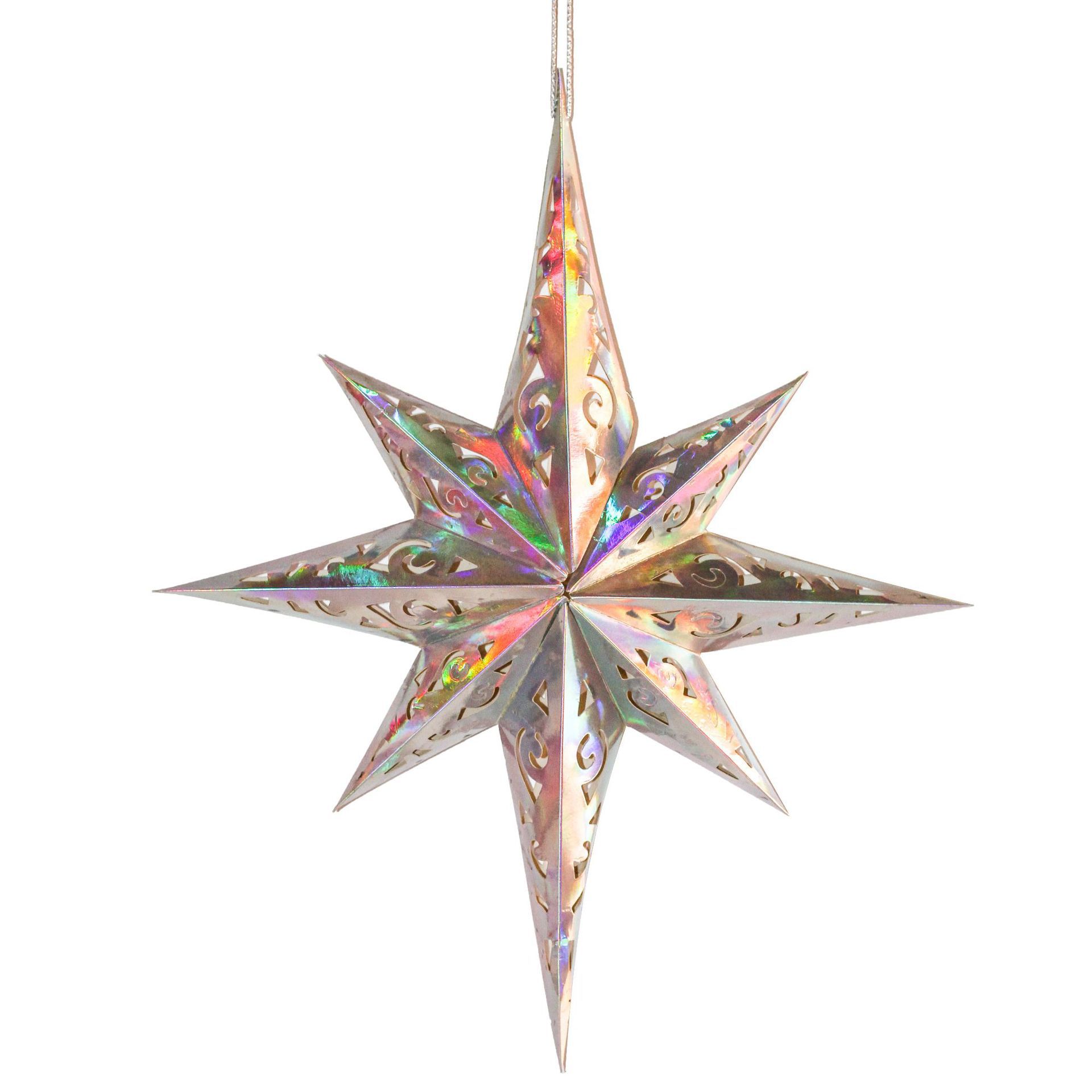 圣诞八角星圣诞节装饰品吊饰立体爆炸星酒店店铺商场布置批发