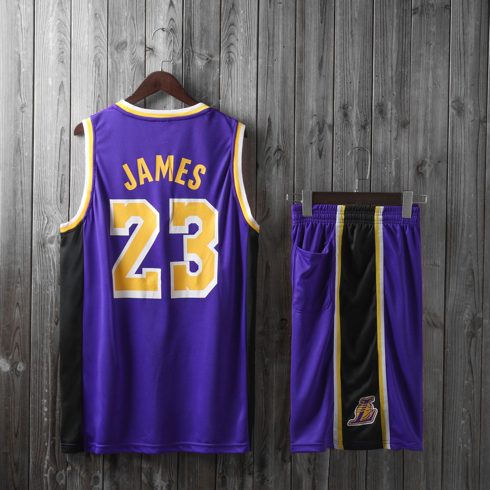 2021夏季新款湖人队23号詹姆斯篮球服球星号码运动服篮球比赛球衣