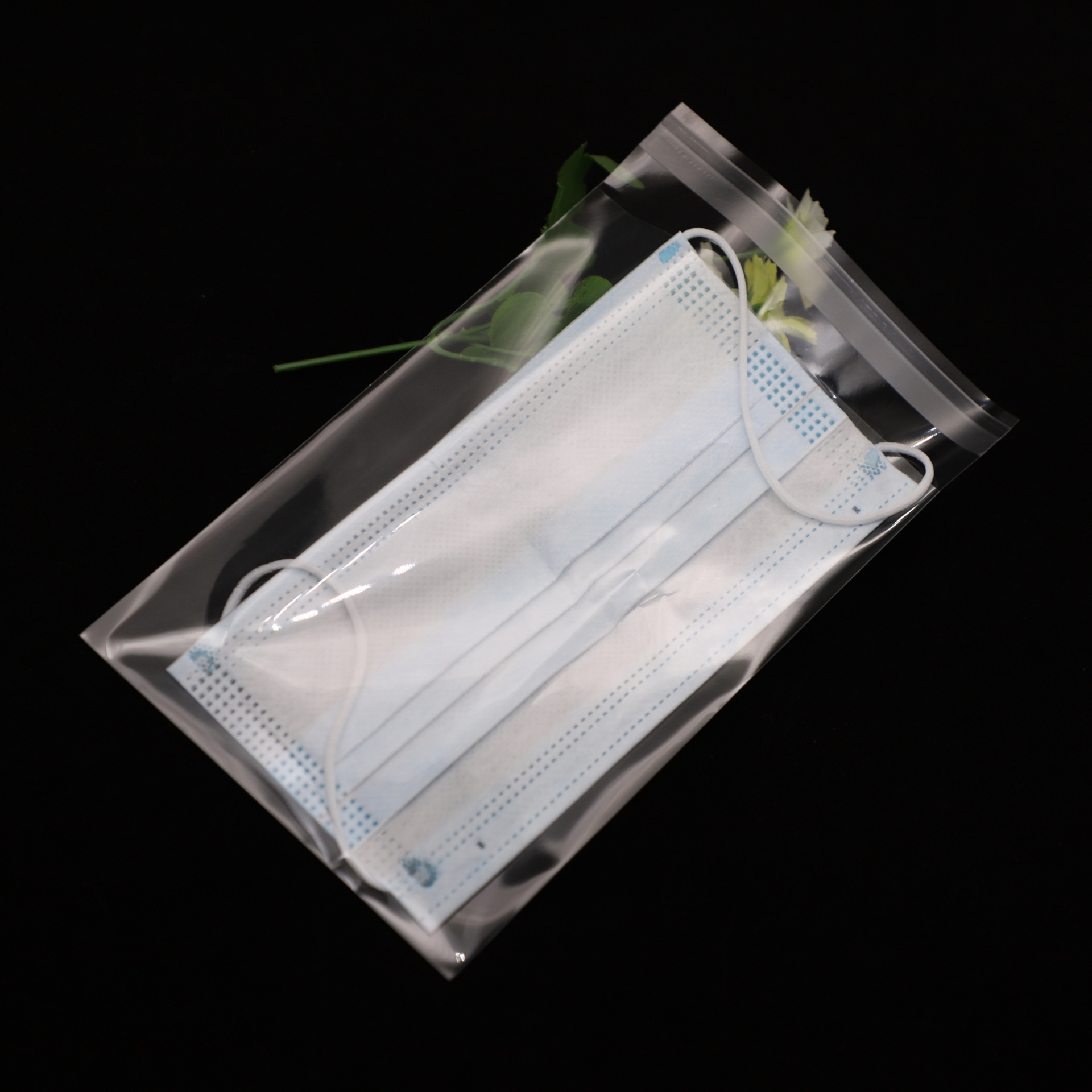 定制外科医用一次性口罩透明opp自粘包装袋 现货10个装塑料袋