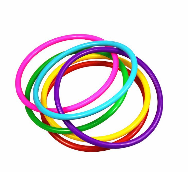 地摊实心加粗好弹性塑料套圈圈幼儿园玩具批发儿童游戏活动投掷环