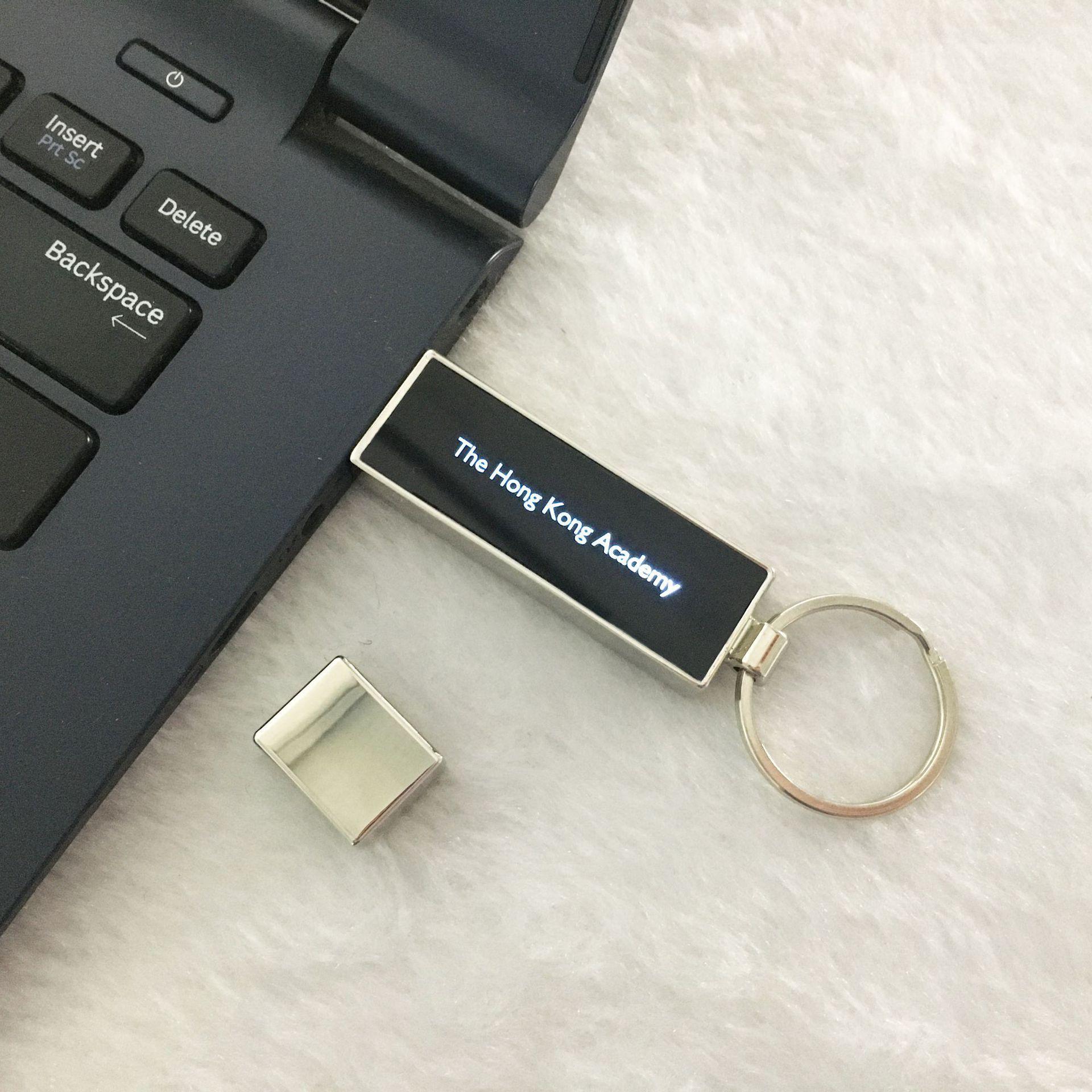 厂家直供金属发光u盘4g8g16g32g汽车车载音乐礼品u盘批发印制logo