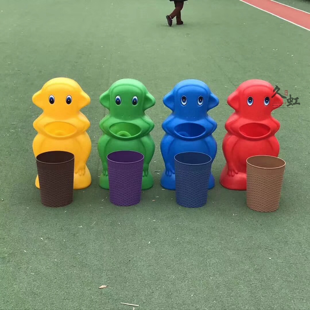 幼儿园卡通动物果壳箱塑料动物造型小鸟垃圾桶儿童果皮桶卫生桶