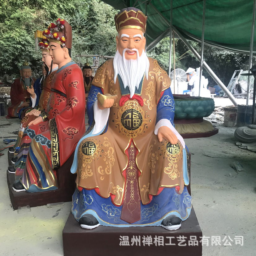 雕塑白鹤仙师 树脂法清先师神仙像道教神像定制加工