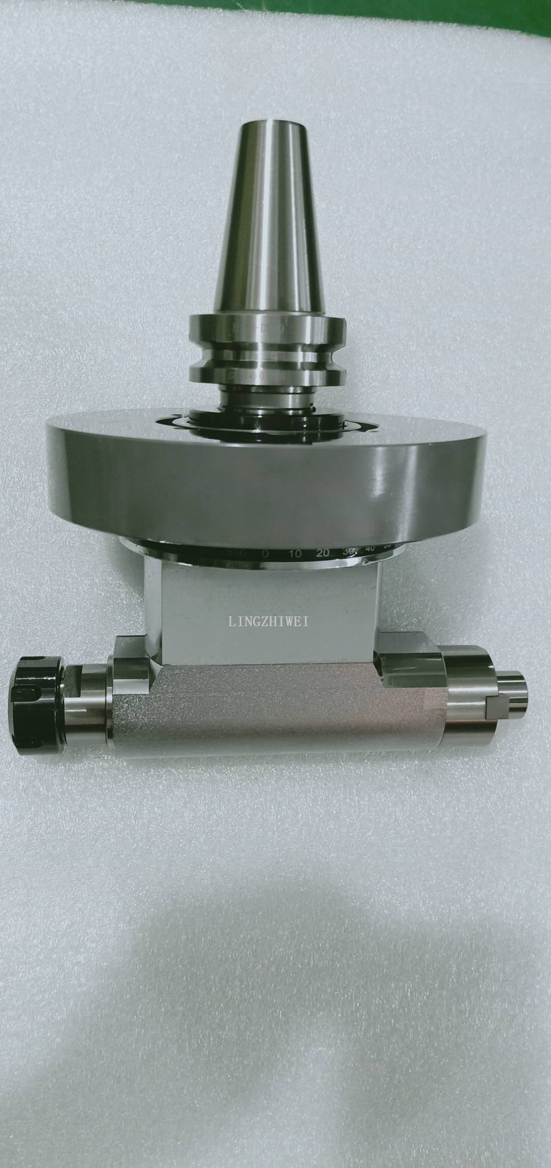 供应台湾角度头侧铣头高精度角度头双出型铣头d90-er32-2直角铣头