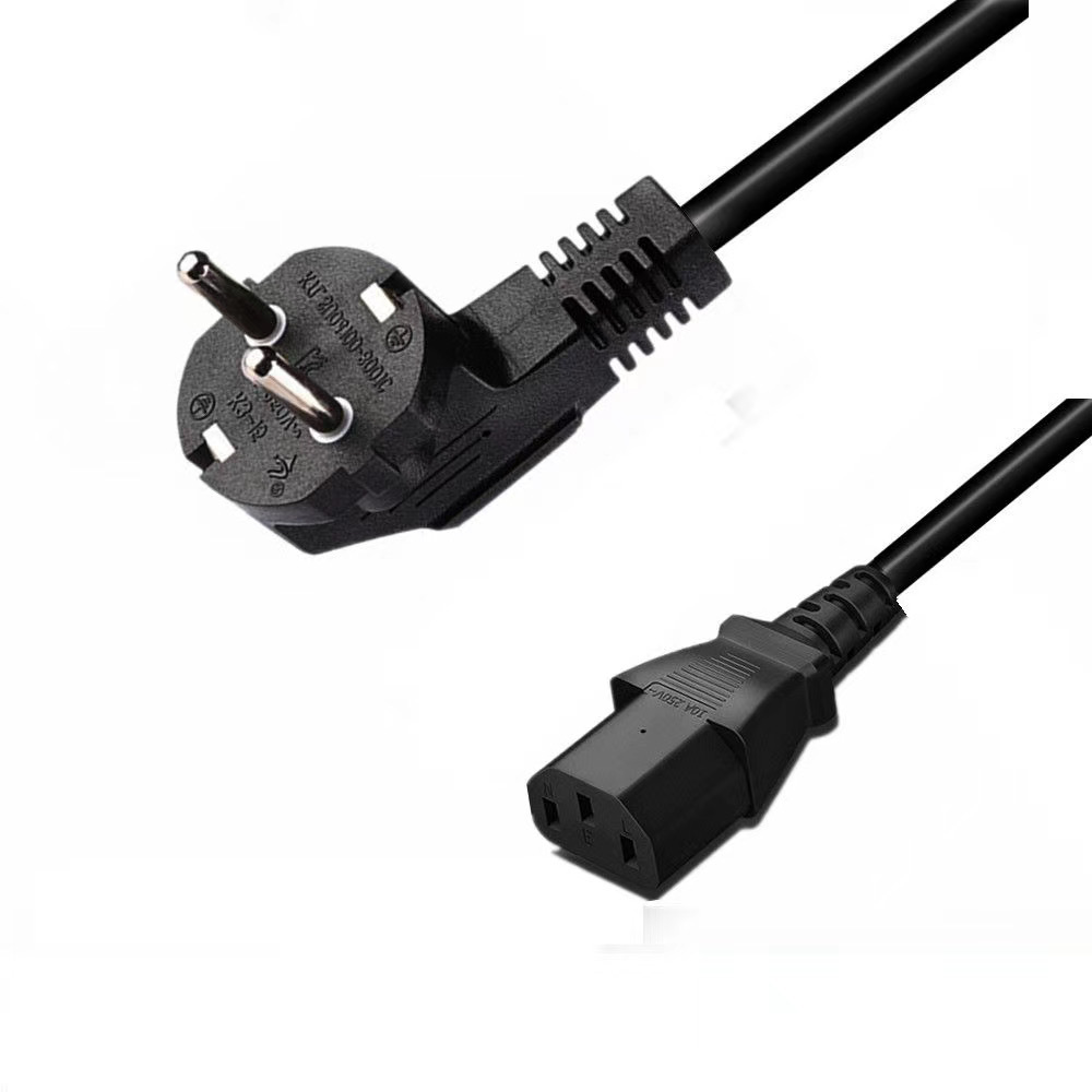 欧规插头电源线 欧标 欧洲三芯烟斗插 1.5平方 梅花尾 jt-st2b