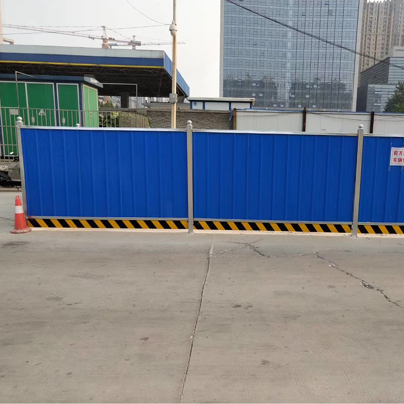 工地临时彩钢围挡泡沫夹芯铁皮围挡市政道路施工小草彩钢围挡