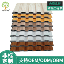现货供应PVC木塑159覆膜生态木小长城板 木饰面墙面装饰板159×10